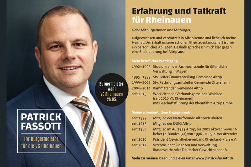 Kampagne Patrick Fassott - Anzeige