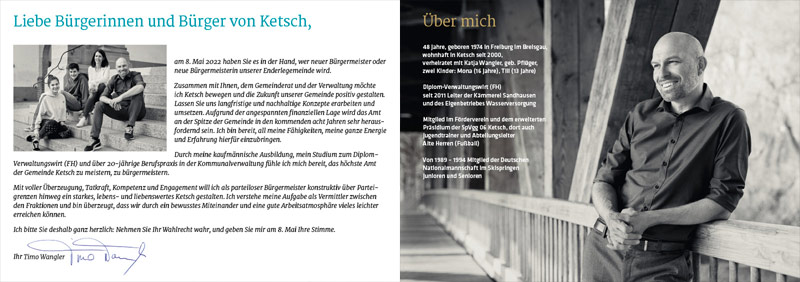 Kampagne Timo Wangler - Folder