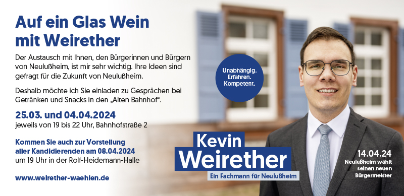 Kampagne Kevin Weirether - Anzeige