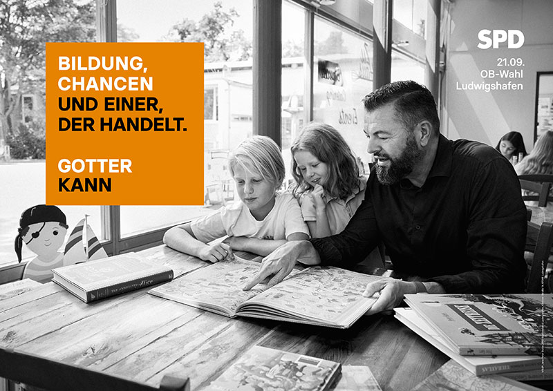 Bildmaterial zur Kampagne für Jens Peter Gotter zur OB-Wahl in Ludwigshafen 2025