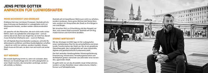Bildmaterial zur Kampagne für Jens Peter Gotter zur OB-Wahl in Ludwigshafen 2025