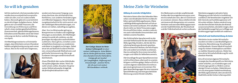 Bildmaterial zur Kampagne für Alexandra Kriegel zur OB-Wahl in Weinheim 2026