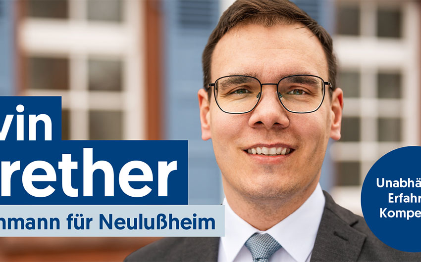Bürgermeisterwahl Neulußheim 2024 - Kampagne für Kevin Weirether