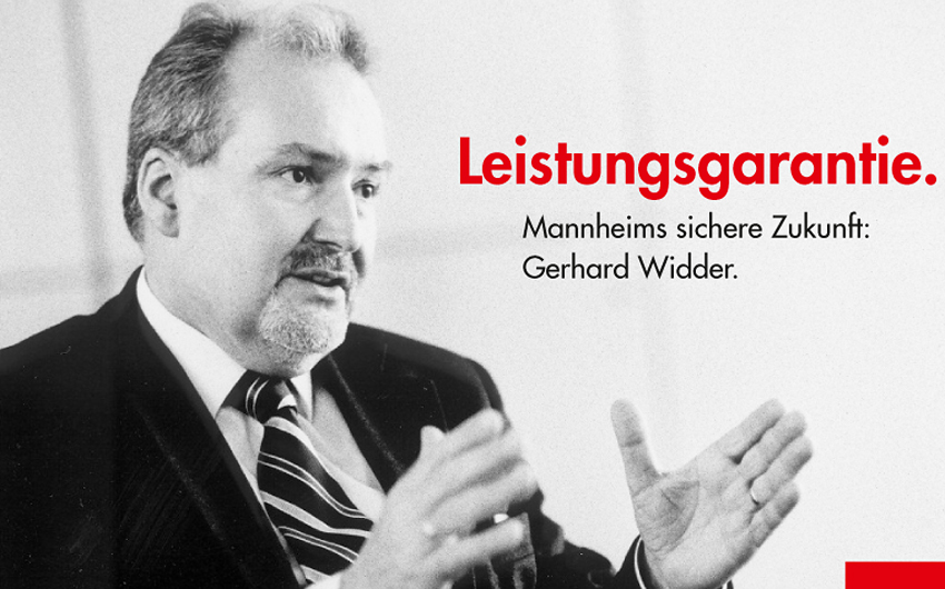 OB-Wahl Mannheim 1999 - Kampagne für Gerhard Widder
