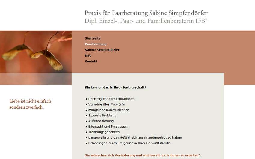 Website Sabine Simpfendörfer
